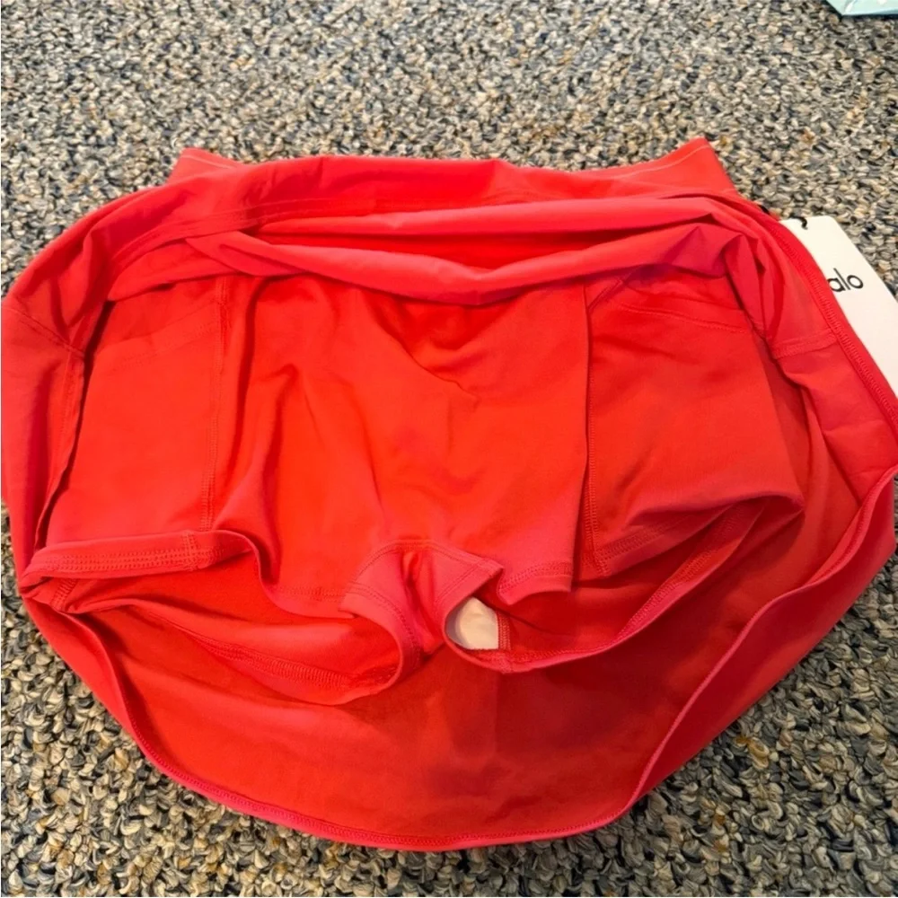 NWT ALO YOGA Match Point Skirt Candy Red